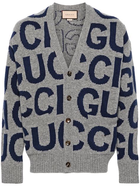 gucci intarsia cardigan|gucci cardigan used.